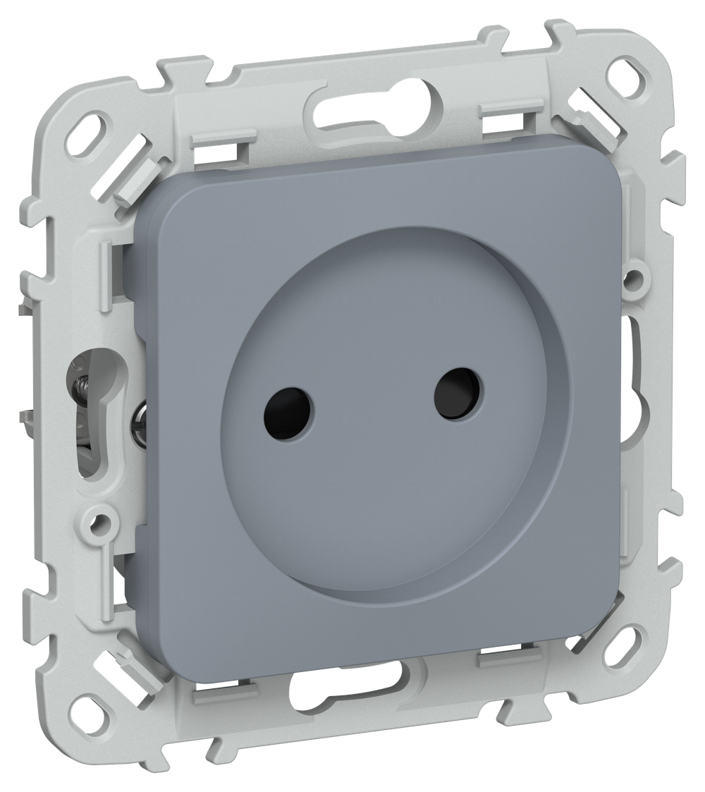 FLITE Розетка без заземления с защитными шторками 10А РСш01-0-ФлМ маренго IEK