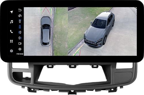 Магнитола для Nissan Teana J32 2008-2013 (ШГУ цветной, рамка 10) - Teyes LUX ONE 360 монитор 12.3" 2K QLED на Android 10, Быстрая, CarPlay, 4G SIM-слот, 4 камеры в комплекте