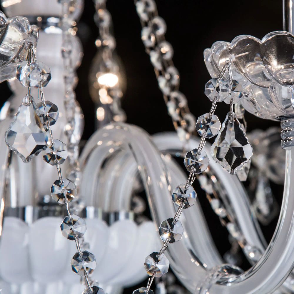 Citilux Финка CL353181 Люстра стеклянная подвесная Белая