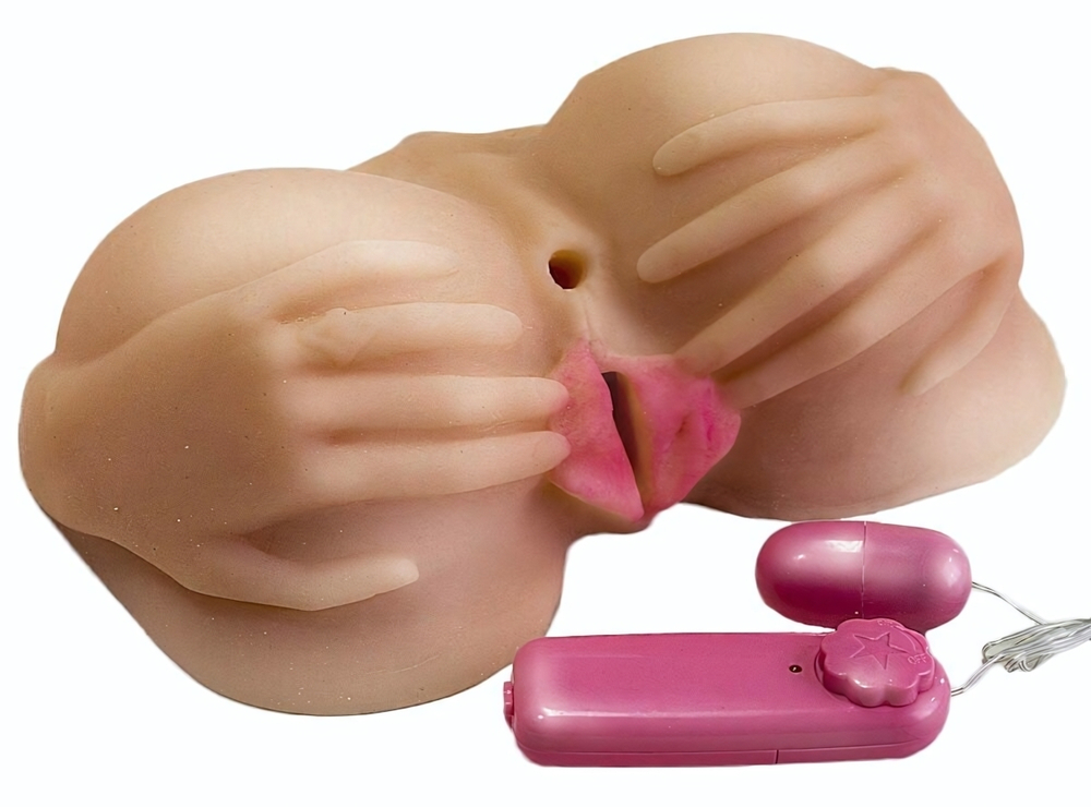 Вагина с выносным пультом управления вибрацией (Цвет: телесный)