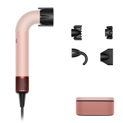 Фен Dyson HD17 Supersonic r Straight+Wavy Gift Edition (Kanzan Pink) (2025) Фен для волос цвета «розовый канзан». Подходит для прямых и волнистых волос любой длины