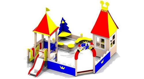 Песочный дворик с горкой «Белоснежка»