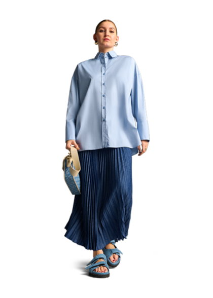RIANI Рубашка oversize из хлопка удлиненная