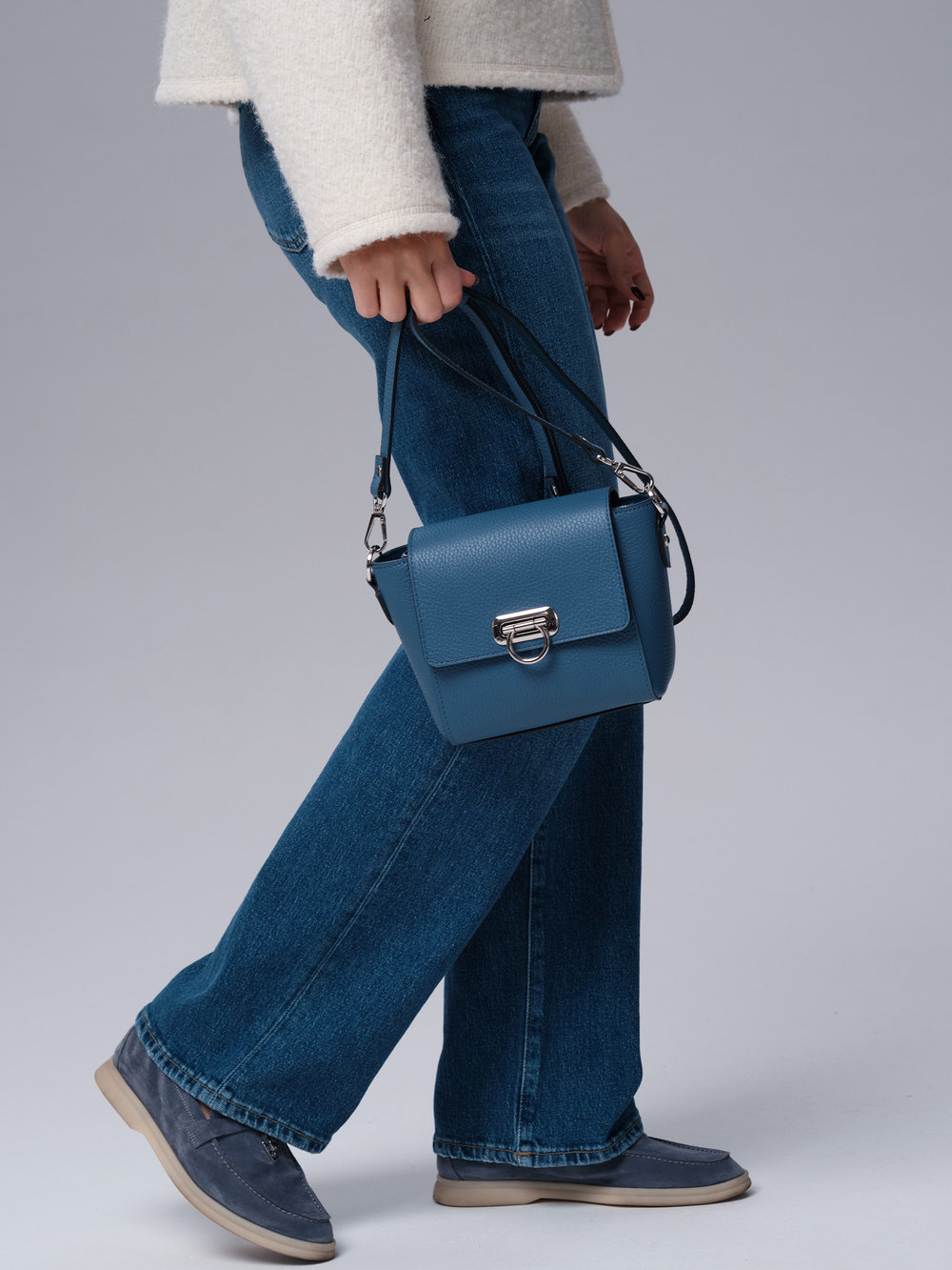 Мини-сумка кросс-боди Azaro 3520 синяя сталь