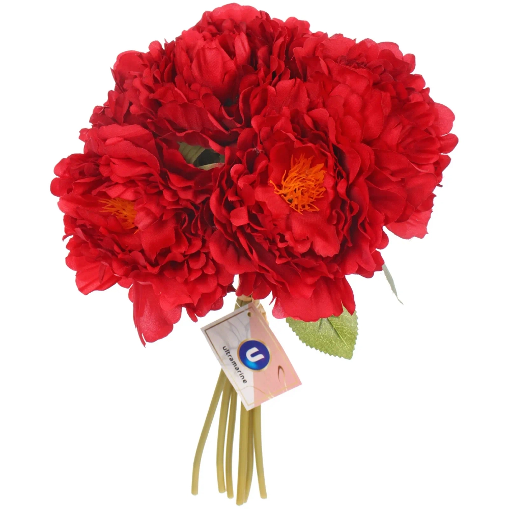 Искусственные цветы «Пионы» 28см букет 6 шт красные