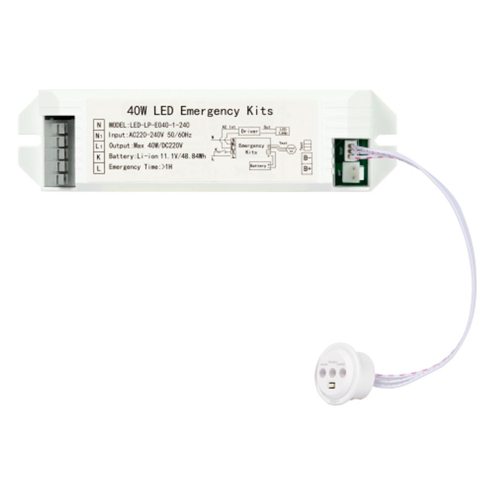 БАП для светильников ЭРА LED-LP-E040-1-240 универсальный для светильников до 40В | Блоки аварийного питания