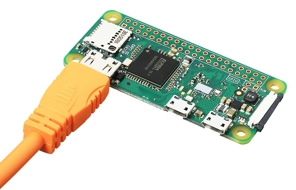 Кабель оранжевый 1m (HDMI-miniHDMI)