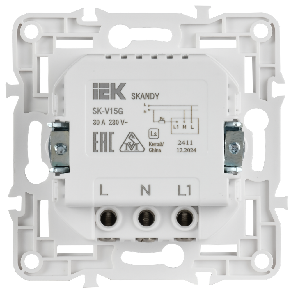 SKANDY Выключатель карточный 30А SK-V15G графит IEK