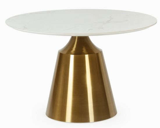 Обеденный стол Yoda диаметр 120 белый глянец