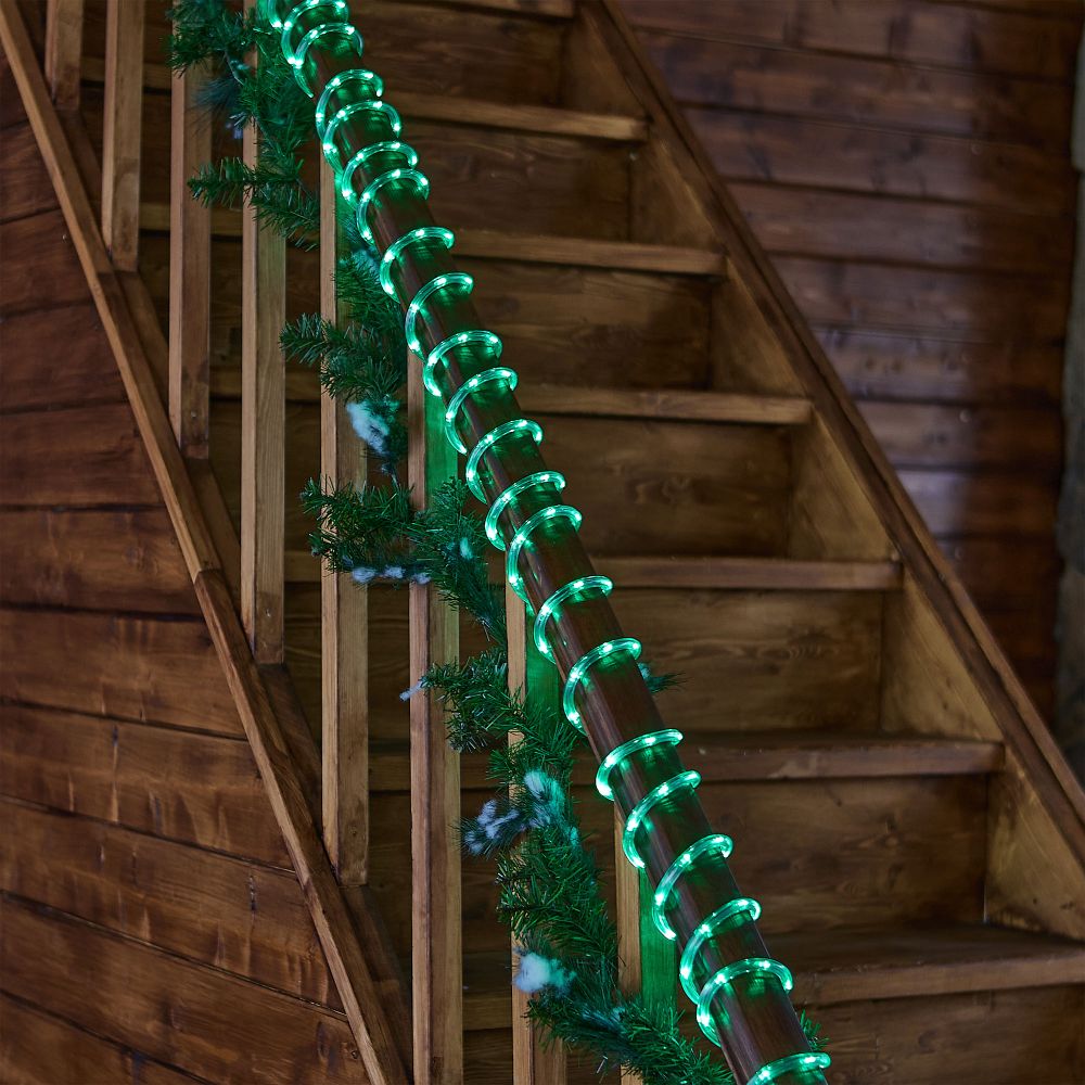 ULD-D50 8M-С08 IP44 GREEN Гирлянда светодиодная Дюралайт. 8м. С контроллером. Зеленый свет. Провод прозрачный. ТМ Uniel