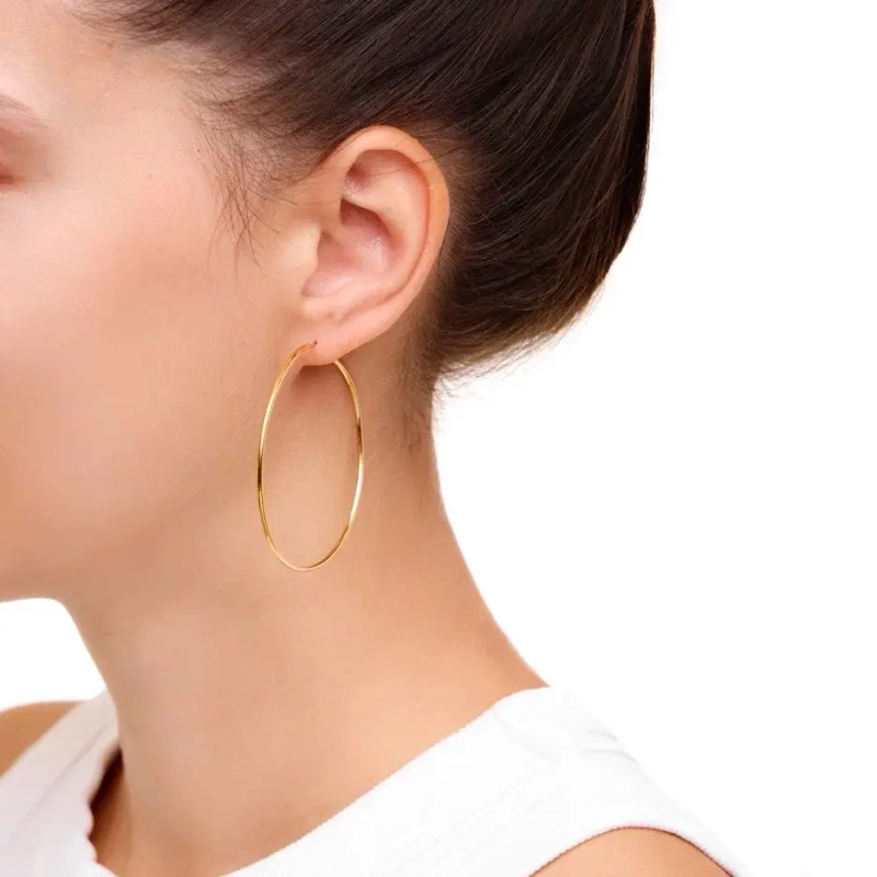 Серьги-конго Золотые – 5 см