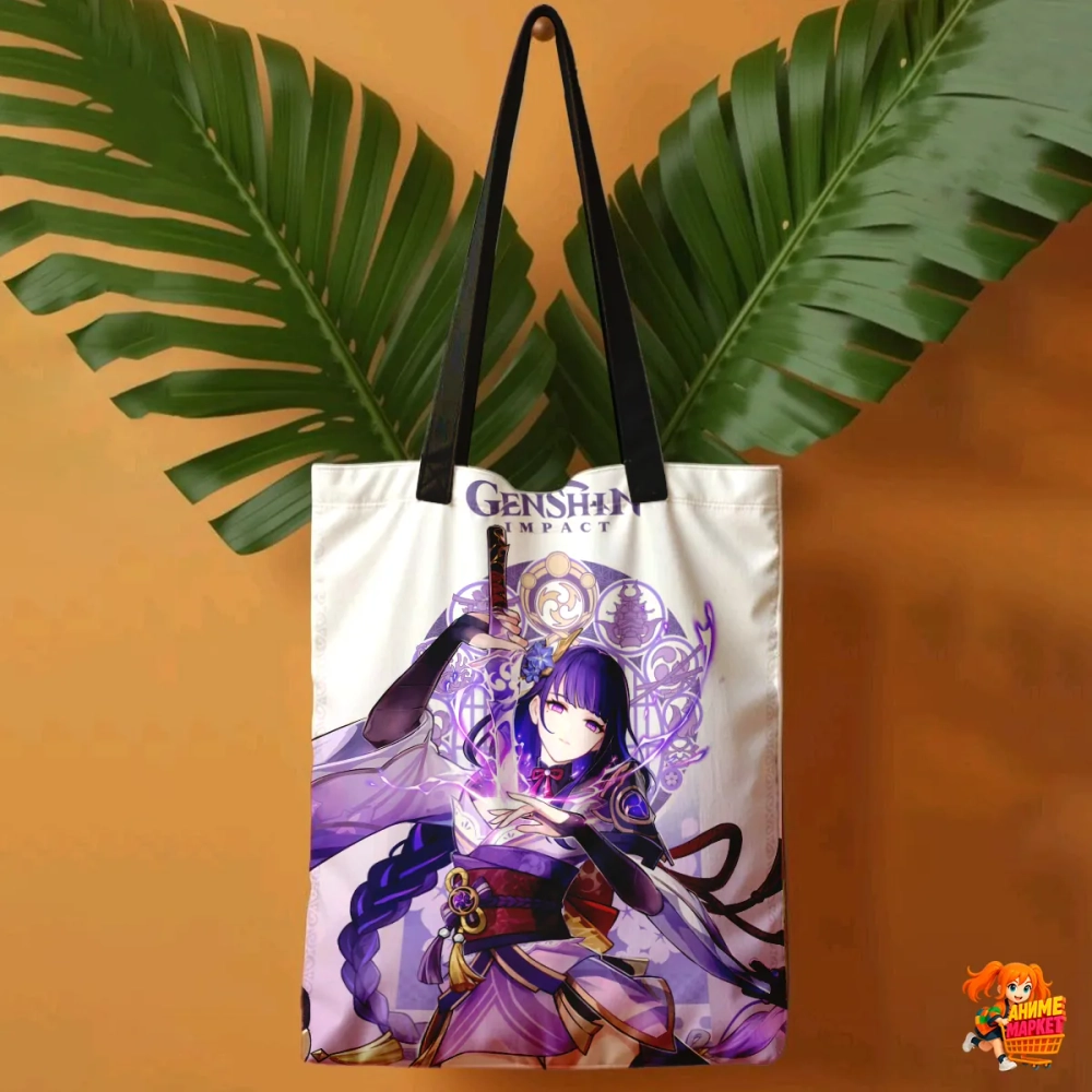 Сумка шоппер с принтом Genshin Impact