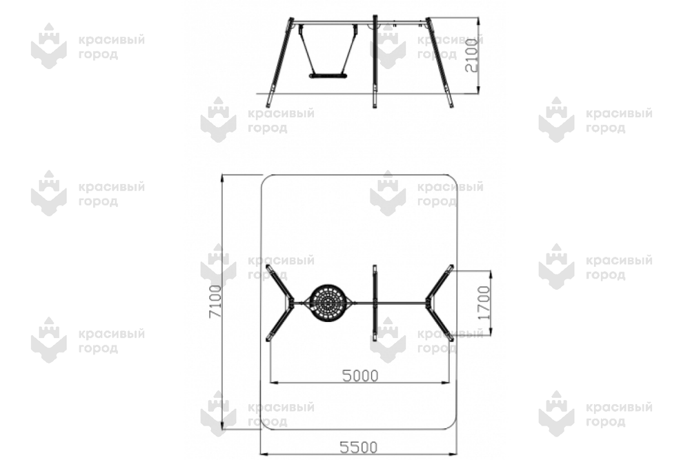 Качели деревянные Гнездо