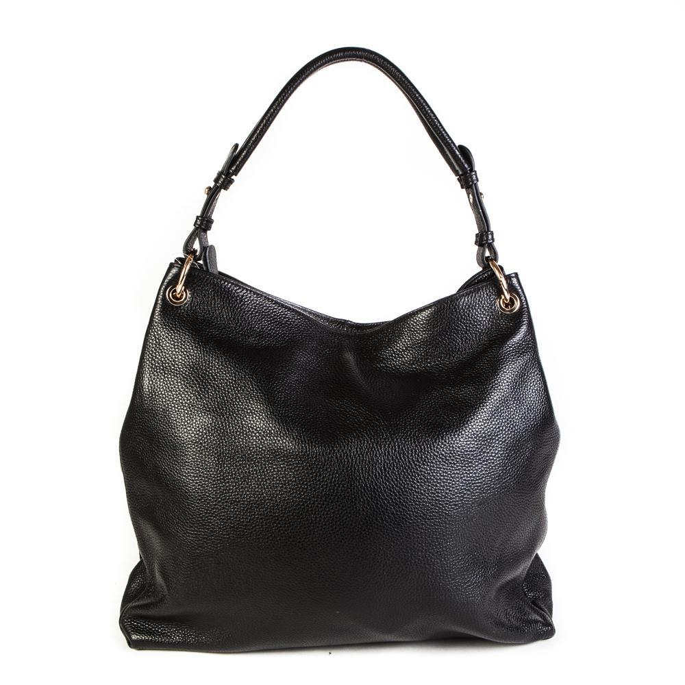 Сумочка женская средняя кожаная 34х33х13 см Doublecity 9736 Black