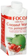 Вода кокосовая FOCO с соком граната, без сахара 330 мл