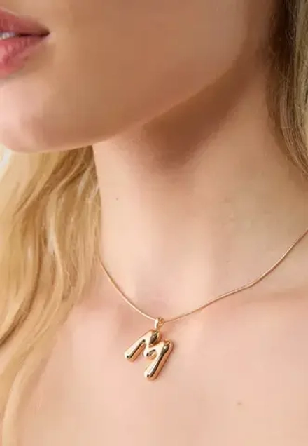 STRADIVARIUS Ожерелье с инициалами, золотой