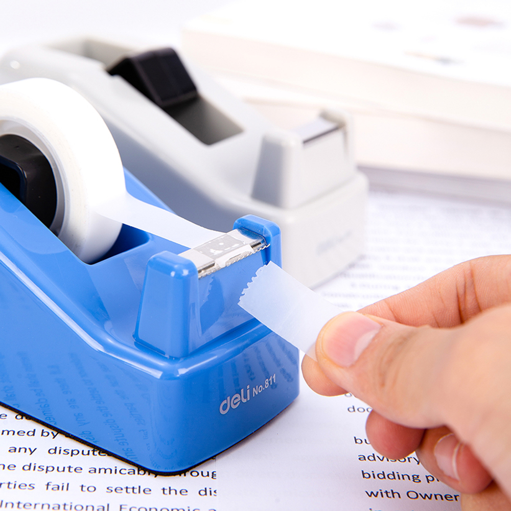 Диспенсер DELI 811 для клейкой ленты 18 мм, ассорти