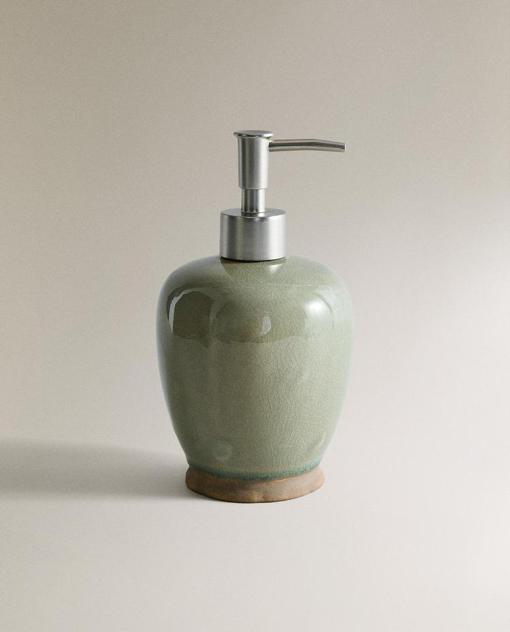 ZARA HOME ДОЗАТОР МЫЛА ИЗ СТЕКЛА, ЗЕЛЕНЫЙ