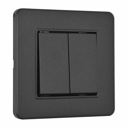 Выключатель двухклавишный Arte Milano SET16-1 SET16-1-30-2 black
