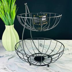 Lenardi 401-049 Двухъярусная фруктовница/конфетница 26см (х8)Металл