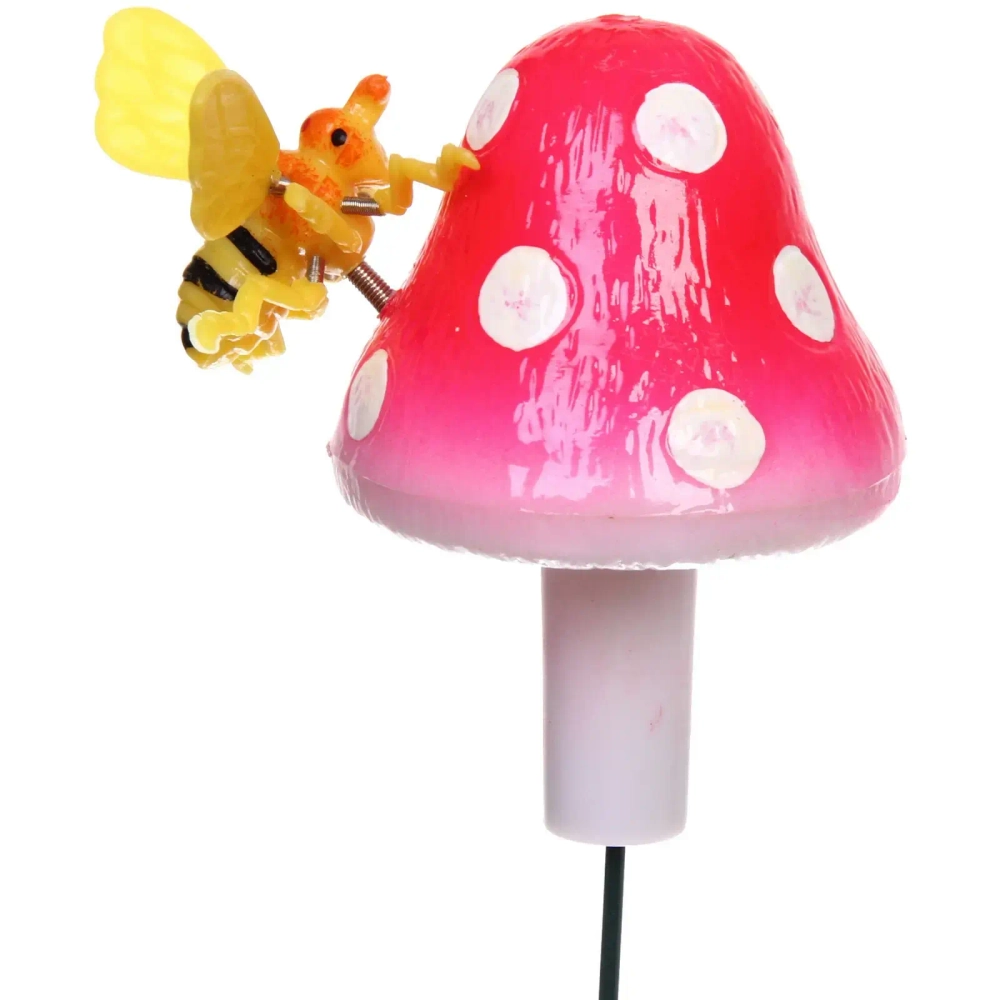 Фигура на спице «Пчёлка на грибочке» 60 см (фигура 10*11 см), микс