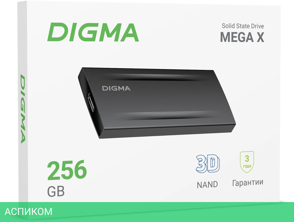 SSD диск Digma Mega X 256GB (DGSM8256G2MGG)