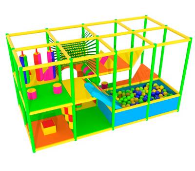 Детский игровой лабиринт с крышей «Планета игр» 4,92×2,46×3,8 м