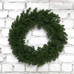 Рождественский венок с гирляндой «Чарующий» (Литая хвоя) 60 см