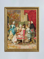 Картина на стену для интерьера на холсте "Золотой век" в классической раме 41*51 см