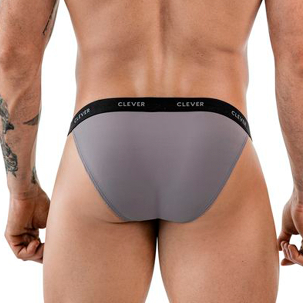 Мужские трусы танга серые Clever Moda TOKIO BRIEF 186713