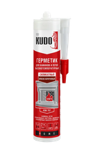 Герметик "KUDO" для печей и каминов 1200С силикатный 280мл красно-коричневый KSK-707