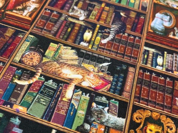 КОТЫ НА ПОЛКАХ  купон 42/110 см 7