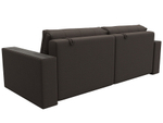 Диван прямой с декором Лига-049 НПБ, Амур 05 РОГОЖКА коричневый