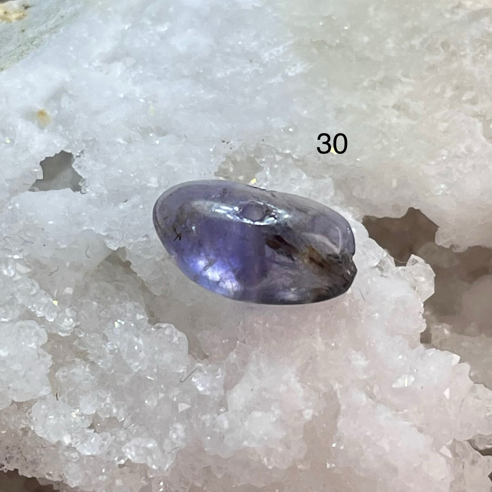 51608 Иолит Кордиерит Бусина галтовка 9-15мм-31