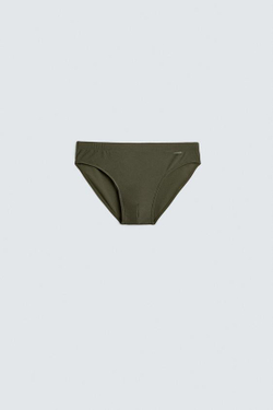ZARA ПЛАВКИ С КОНТРАСТНЫМИ ВСТАВКАМИ, ХАКИ