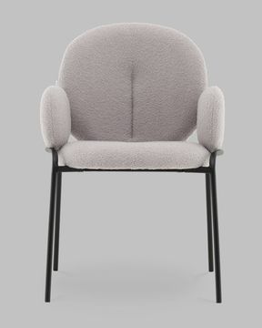 Стул с подлокотниками Molly букле светло-серый