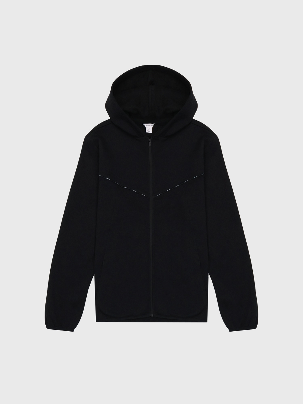 Худи на молнии Calvin Klein Fleece Logo Piping Classic Black Beauty