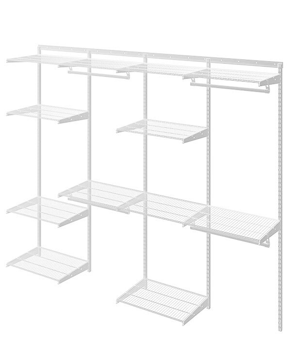 ПРАКТИК Гардеробная система Max G240 белая, 255x45x205 см