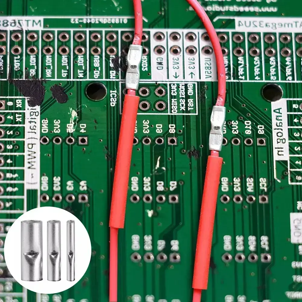Гильза соединительная для проводов алюминий луженая ,Гильза соединительная,3 размера,AWG10-22, (200 штук в коробке)