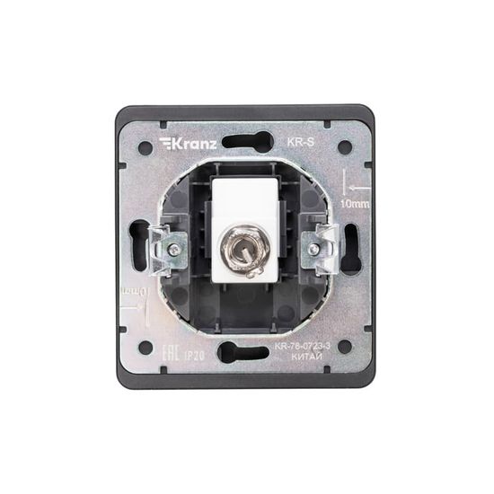 Розетка ROUND TV с/у оникс KRANZ