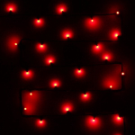 Гирлянда для дома Полусфера 7 м 50 ламп LED черный пров. Красный (возможность соединения)