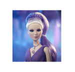 Кукла Barbie Crystal Fantasy Collection Amethyst (13 дюймов, платиновые волосы) с ожерельем из настоящего аметиста, платьем и аксессуарами, подарок для коллекционеров