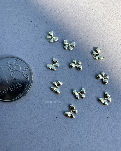 Бантик золото №2 Pink House 1шт