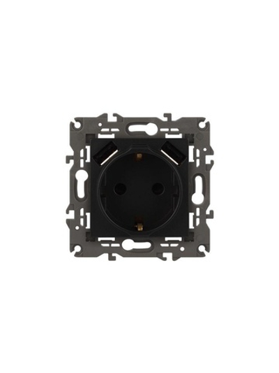 Розетка 16А 250В 2P+E с 2хUSB 5В-3А защ. шторки Elegance антрацит 14-4109-05 ЭРА Б0047871