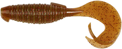 Приманка силиконовая Keitech Flapper Grub 4" #PAL07S Motor Oil Red Flake