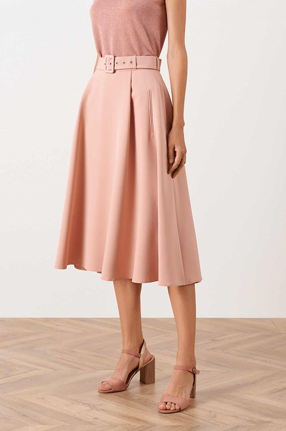 4840 Юбка женская (пудрово-розовый)