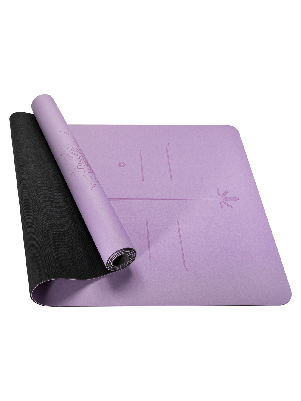 УЛЬТРАцепкий 100% каучуковый коврик для йоги New Arrows Lila 185*68*0,5 см