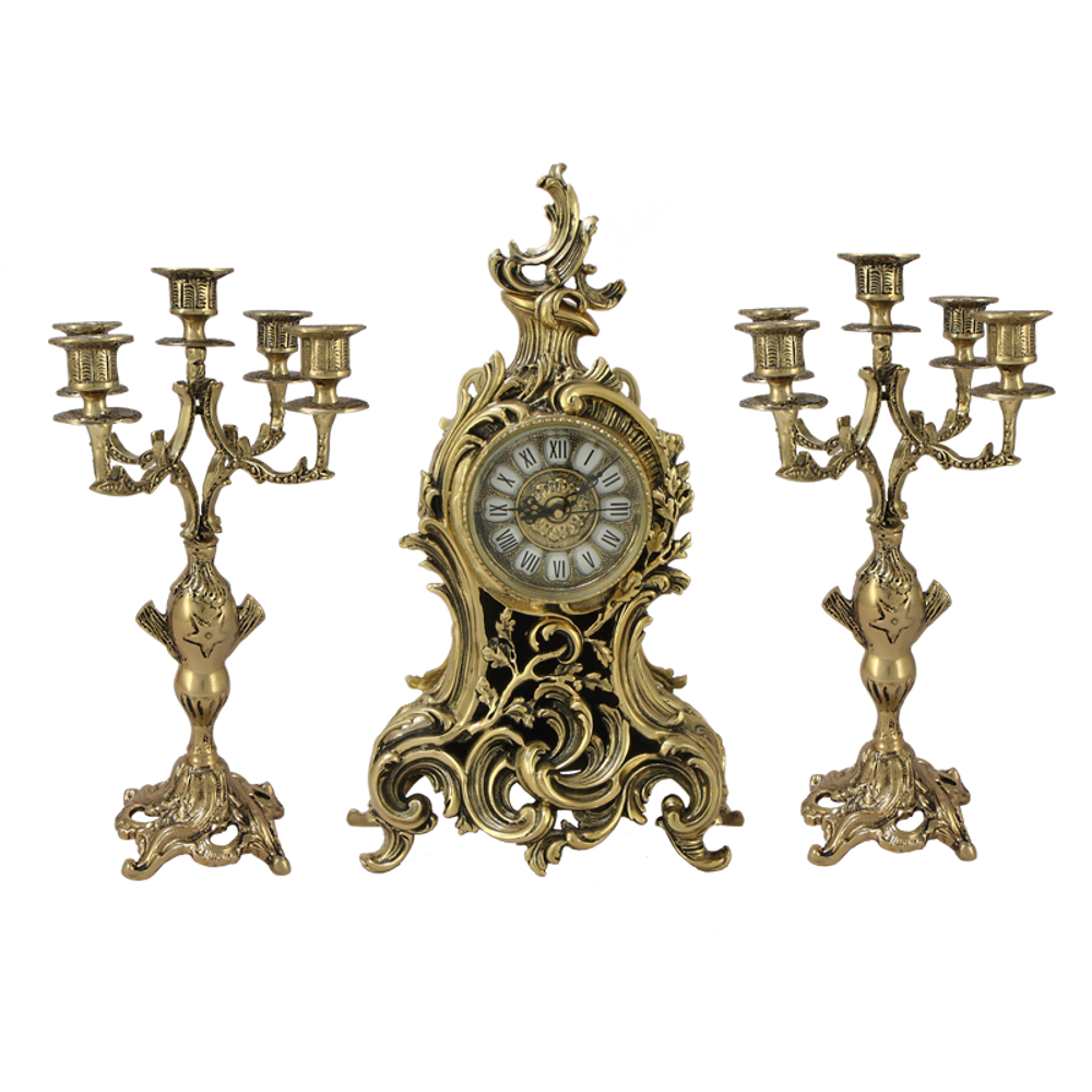 Bello De Bronze Каминные часы с канделябрами "Сильвия"