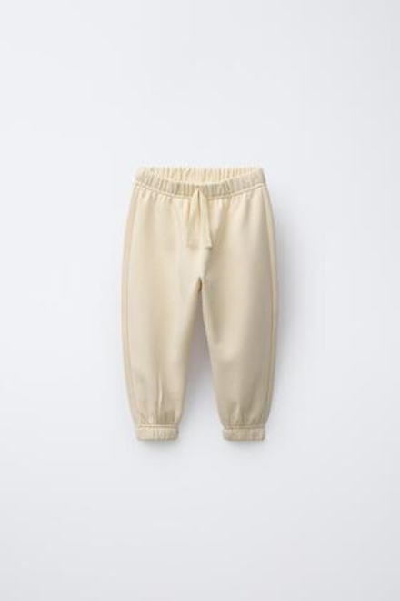 ZARA БРЮКИ-ДЖОГГЕРЫ С КАРМАНОМ-СЕРДЦЕМ, ВАНИЛЬНЫЙ