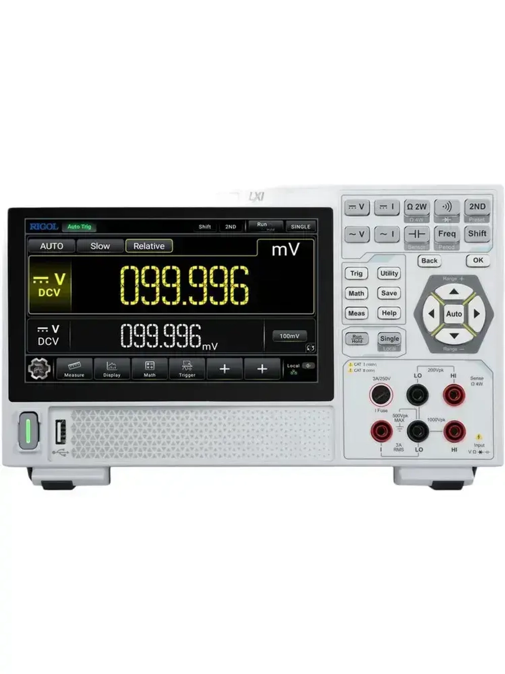 Цифровой настольный мультиметр RIGOL DM858E с 5,5-битным разрешением 80 rdgs, точность 0,06% постоянного тока, объем памяти 20 000